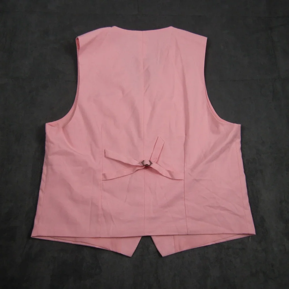 Suit Vest Mens XL Pink Four Button Adjustable Back Cinch Waistcoat Wedding